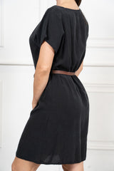 Abito midi over in Tencel con cintura regolabile
