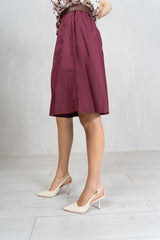 Bermuda Skirt Illusion in cotone con cintura