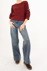 Maglia Balloon Chic con spilla gioiello