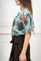 Camicia Sahara in tencel velato a fantasia