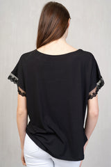 Maglia Viscosa con Merletto