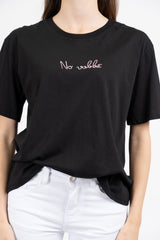 T-shirt scritta cotone “No Vabbè”.