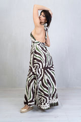 Abito lungo Savannah Jungle in cotone
