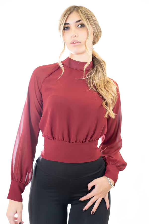 Maglia georgette apertura schiena