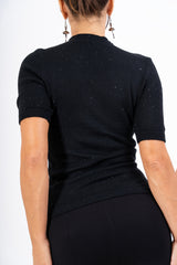 T-shirt Chic paillettes in viscosa elasticizzata