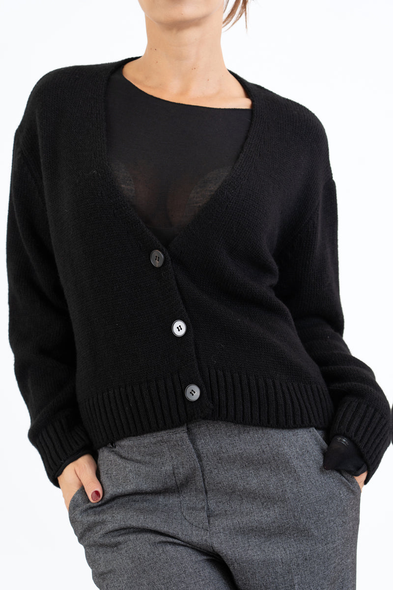 Cardigan SoftMood in misto lana con bottoni