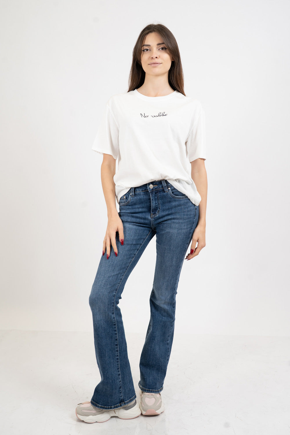 T-shirt scritta cotone “No Vabbè”.