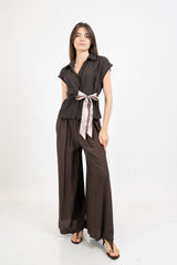 Camicia EasyWave con fusciacca foulard in raso.