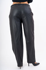 Pantalone Straight in Ecopelle