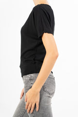 Maglia mezza manica in filato misto viscosa