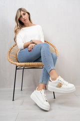 Sneakers Platform con Dettaglio Gioiello