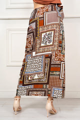 Gonna Lunga Pareo Fantasia Mosaico Boho in Viscosa