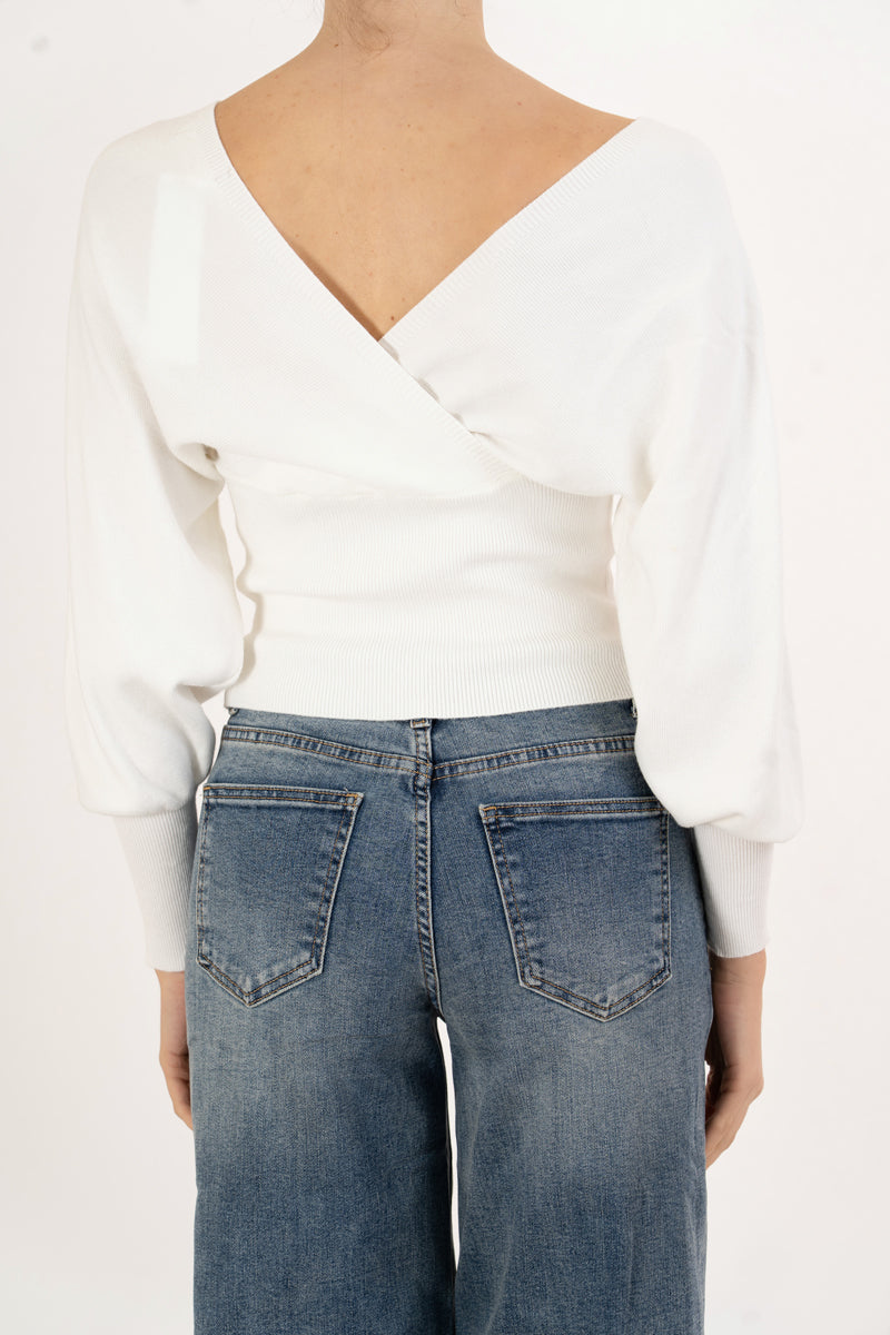 Maglia SoftCross incrociata in viscosa elasticizzata