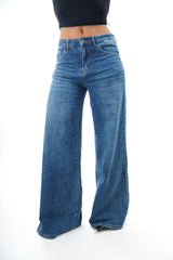 Jeans wide leg tela morbida