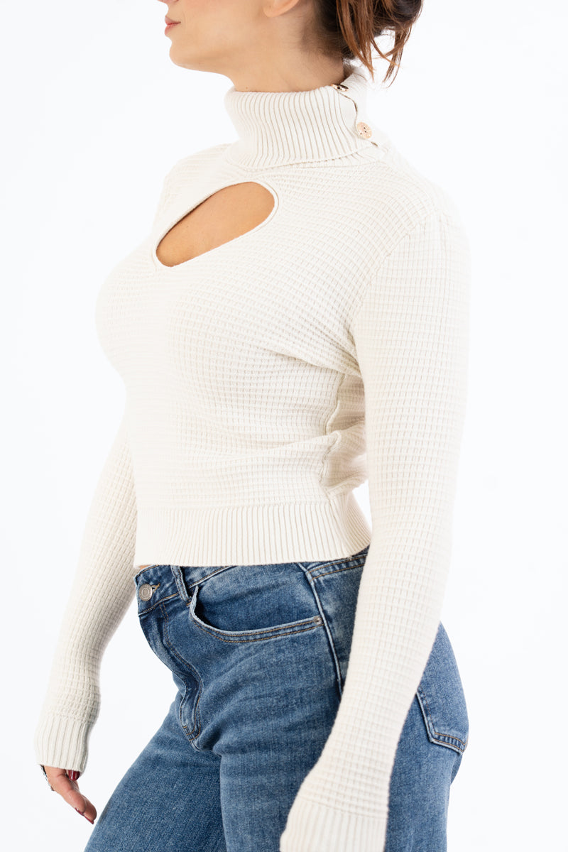 Maglia GoldKeyhole in misto viscosa