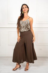 Top Spalline Fantasia Safari Chic in Viscosa