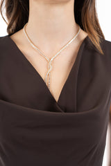 Collana tennis con design incrociato e punte