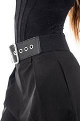 Cintura elastica larga con fibbia rettangolare regolabile