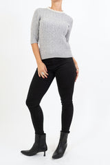 Maglia Chic a Trecce con Perle