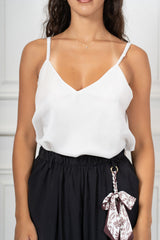 Top Spalline Regolabili in Lyocell Velato