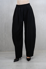 Pantalone Balloon in Poliviscosa Nero