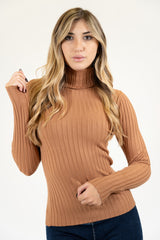 Maglia basic dolcevita coste