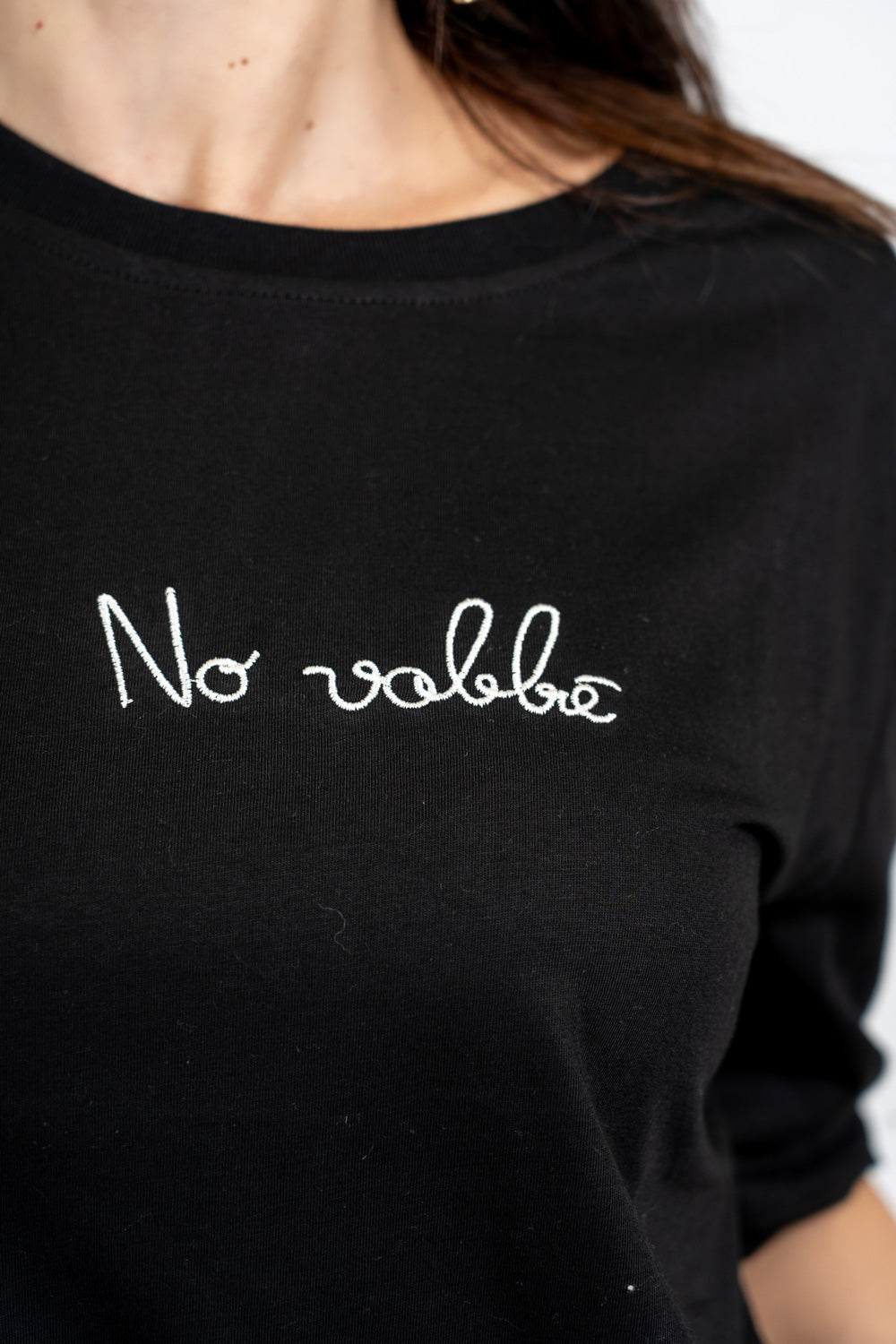 T-shirt scritta cotone “No Vabbè”