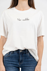 T-shirt scritta cotone “No Vabbè”.