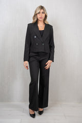 Pantalone Palazzo in Poliviscosa Nero