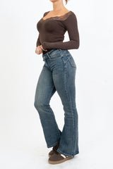 Maglia Scollatura Lace Touch