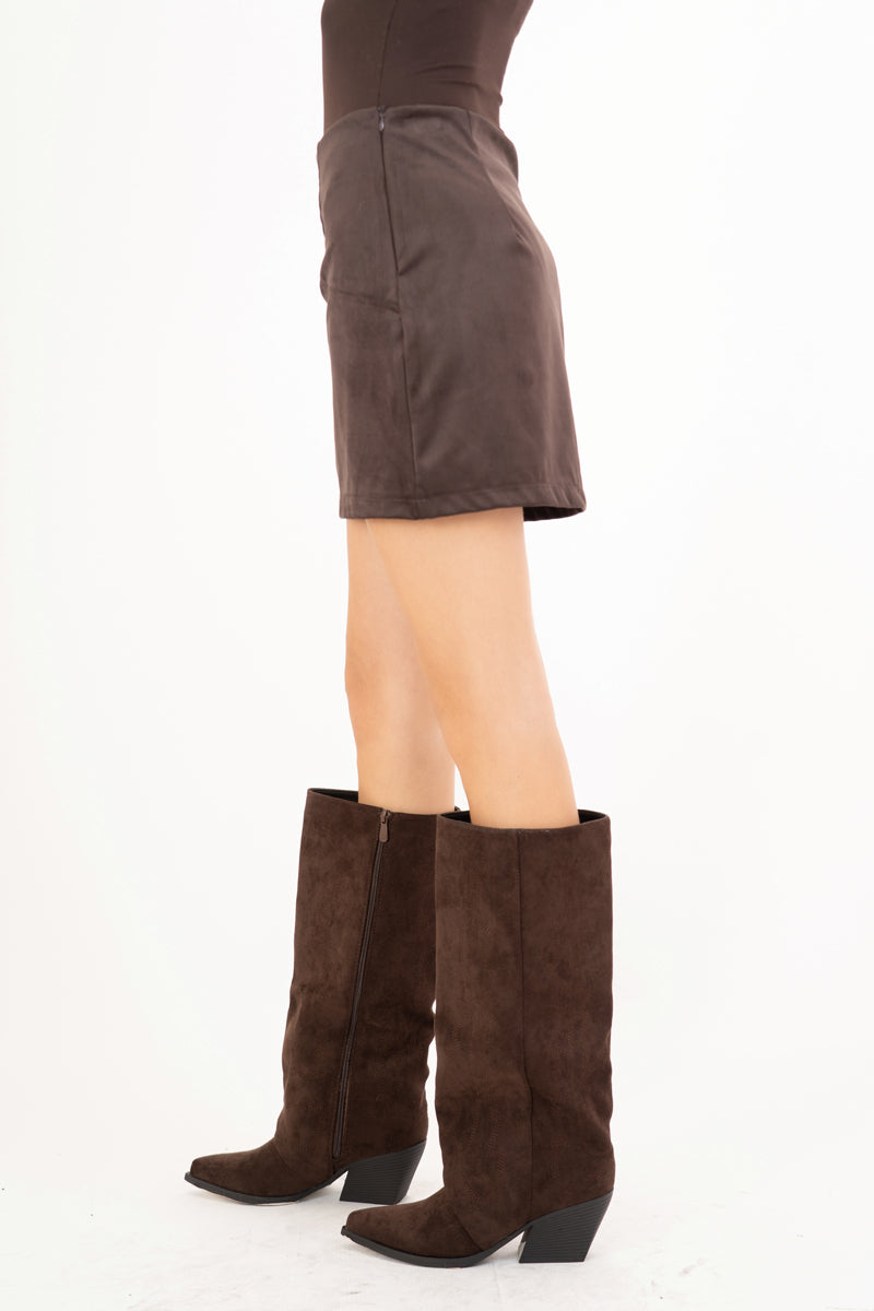 Minigonna Soft Suede in ecocamoscio