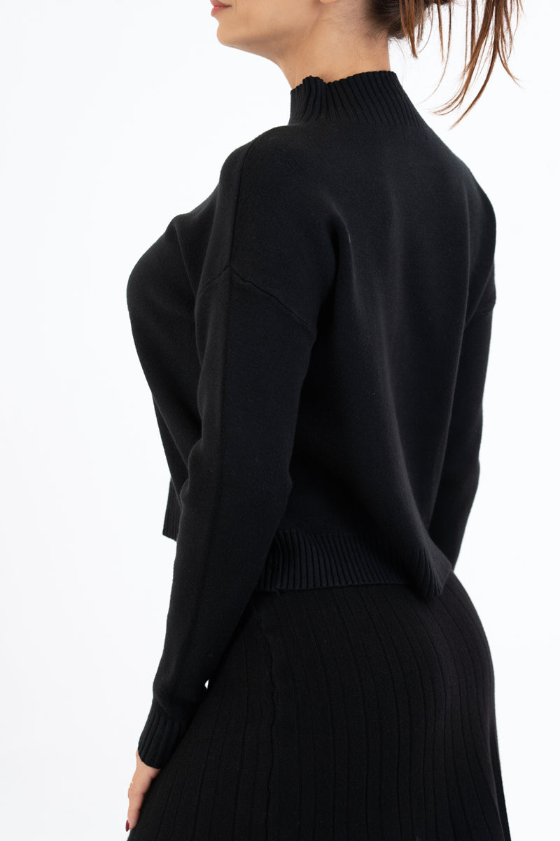 Maglione CozyVibe collo vulcano in misto viscosa