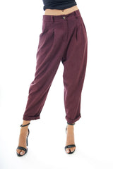 Pantalone boyfriend poliviscosa tricotina