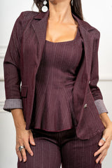 Giacca Windsor Prugna