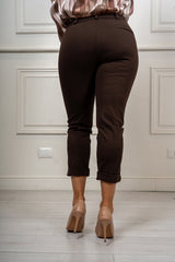 Pantalone Margot a sigaretta Marrone
