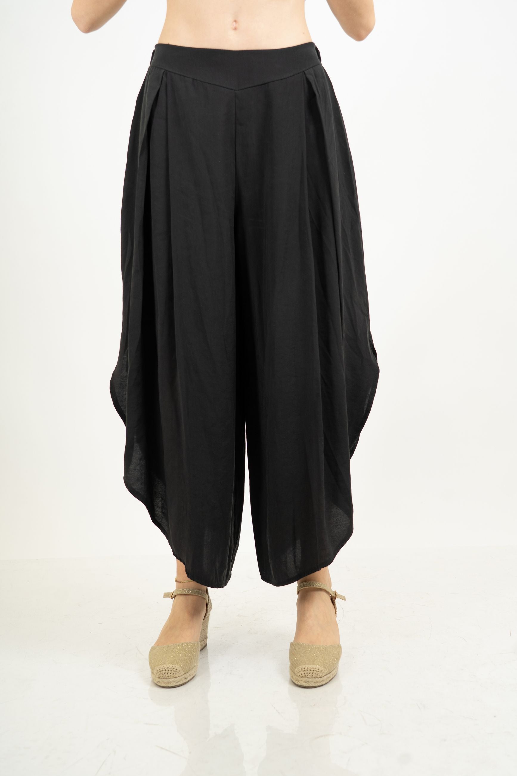 Pantalone ampio fluido in misto viscosa