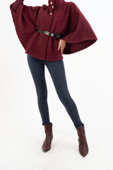 Mantella GoldBelt con collo alto e cintura