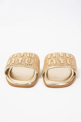 Ciabatta Fascia Intrecciata Gold
