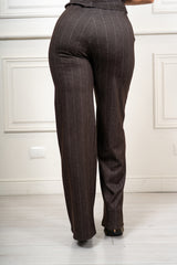 Pantalone Windsor a gamba larga
