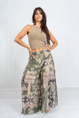 Pantalone Oriental Garden in tencel velato