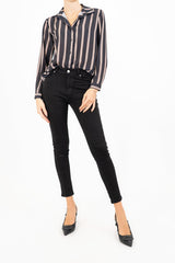 Camicia in georgette LineArt a righe