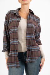 Camicia Over in Flanella Rusty Check