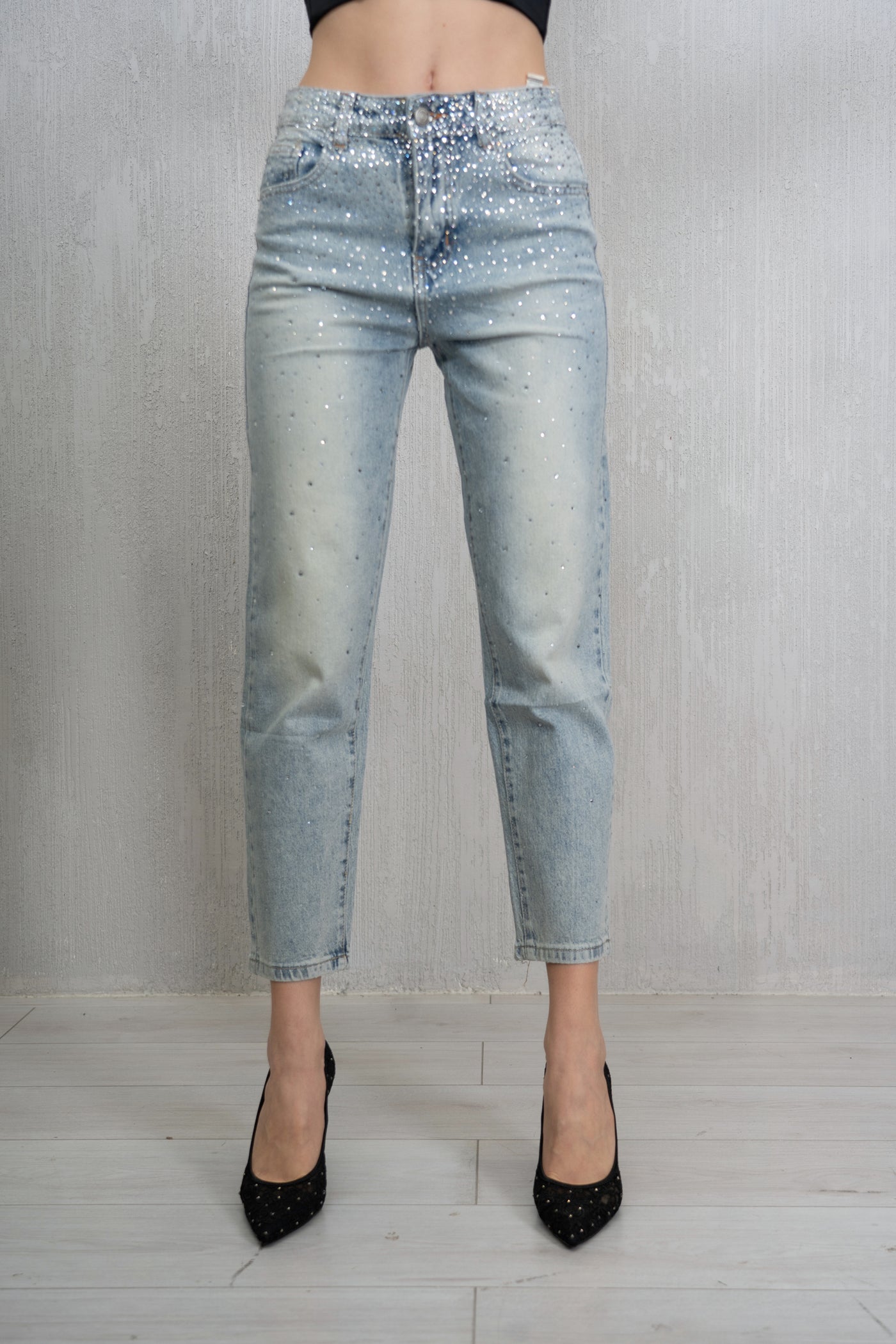 Jeans Regular con Punti Luce