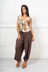 Top Fantasia Safari Royale in 100% Viscosa Made in Italy