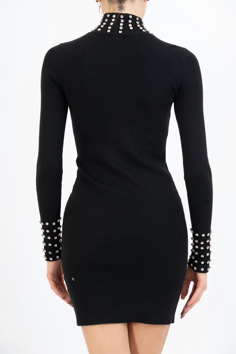 Tubino Shine con strass su collo e polsi