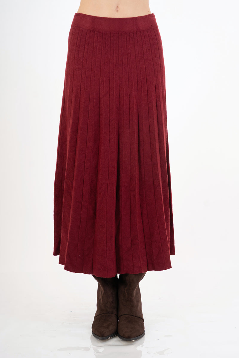 Gonna Soft Pleat in maglia plissé