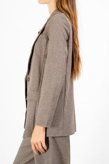 Giacca London Check con spilla