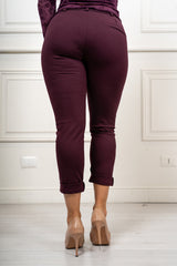Pantalone Margot a sigaretta Prugna