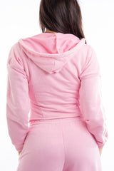 modella indossando Giacchetto felpa bustino con bande laterali – Linea Soft Shape colore