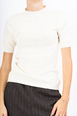 T-shirt Chic paillettes in viscosa elasticizzata